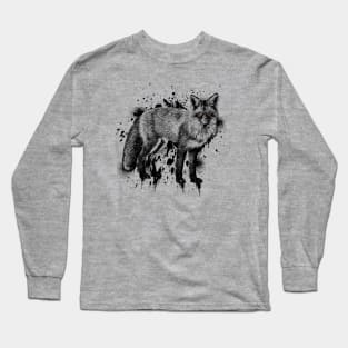 Fox Animal Wildlife Forest Nature Adventure Hunt Graphic Long Sleeve T-Shirt